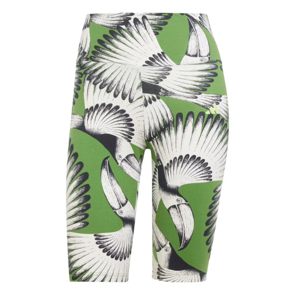 Adidas x Farm Rio Bike Short - Cream White/Crew Green/Black - immagine 6
