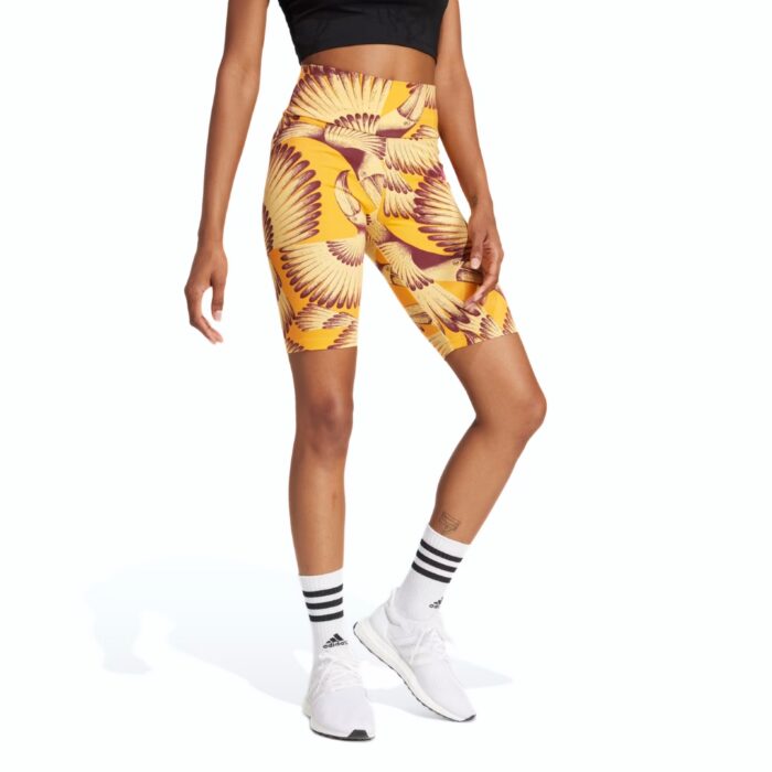 Adidas x Farm Rio Bike Short - Semi Spark/Bright Orange/Shadow Red
