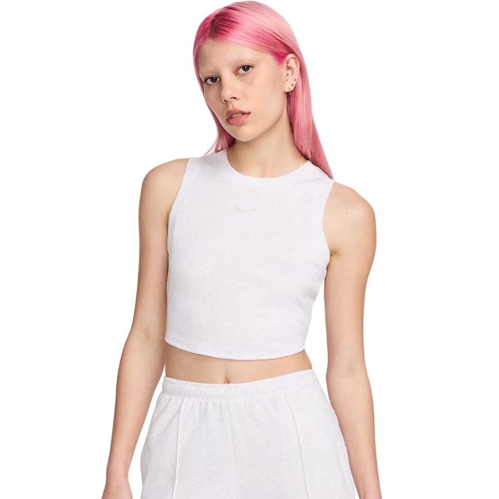 Nike Sportswear Canotta Crop Aderente - Birch Heather/Light Orewood Brown