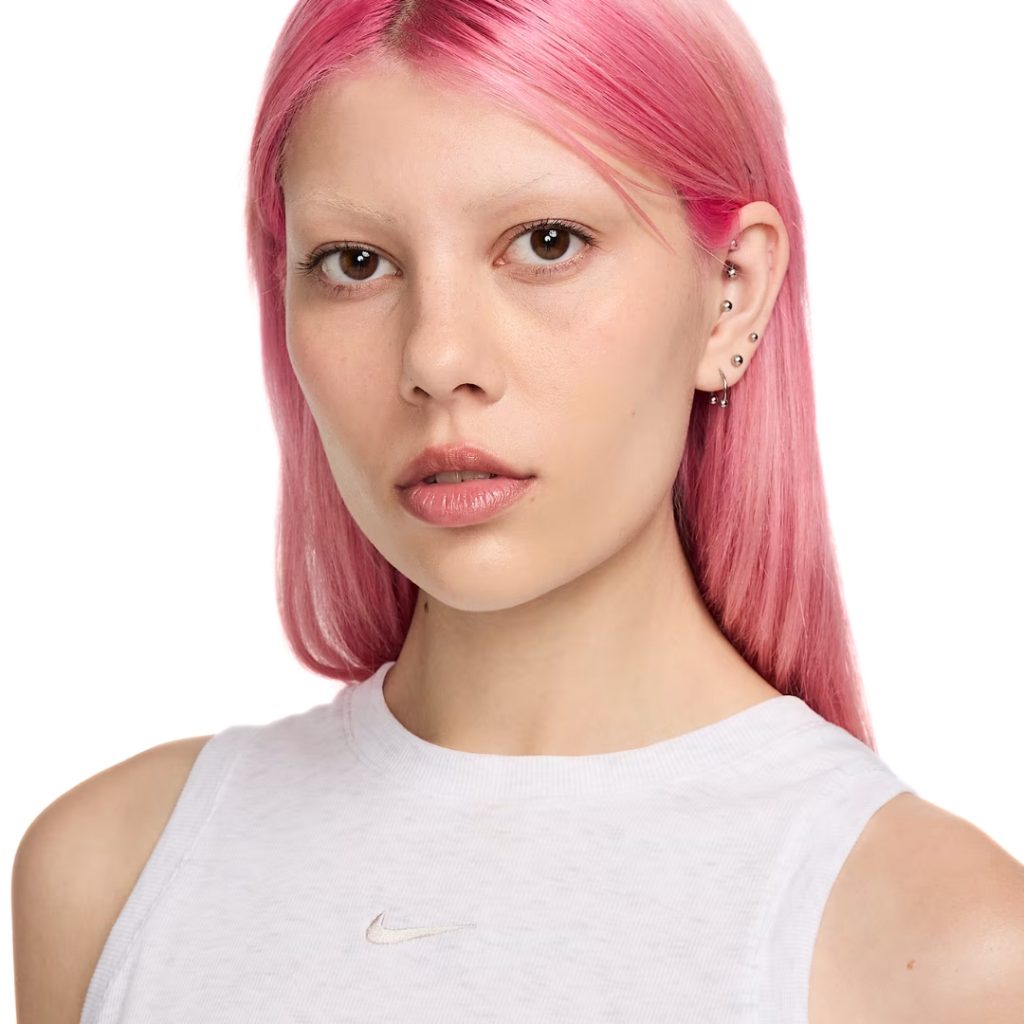 Nike Sportswear Canotta Crop Aderente - Birch Heather/Light Orewood Brown - immagine 4