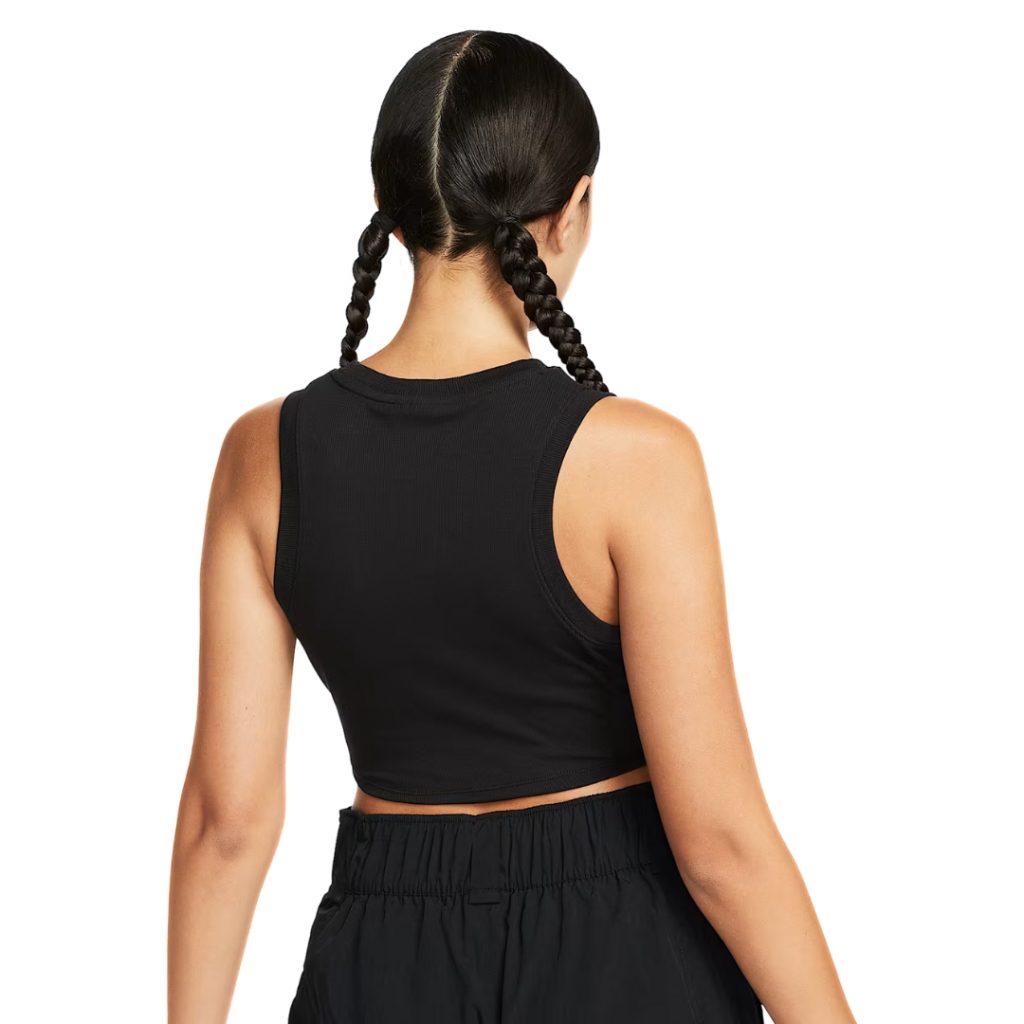 Nike Sportswear Canotta Crop Aderente - Black/Sail - immagine 3