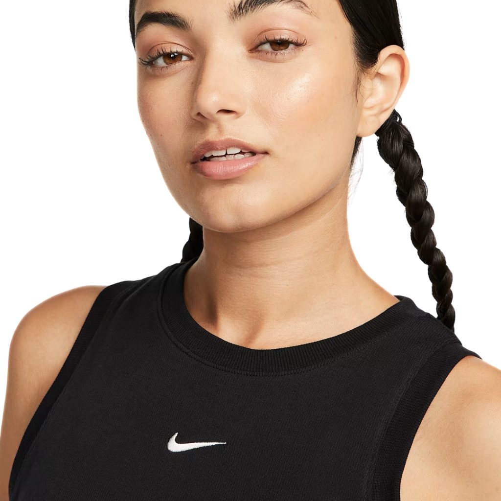Nike Sportswear Canotta Crop Aderente - Black/Sail - immagine 2