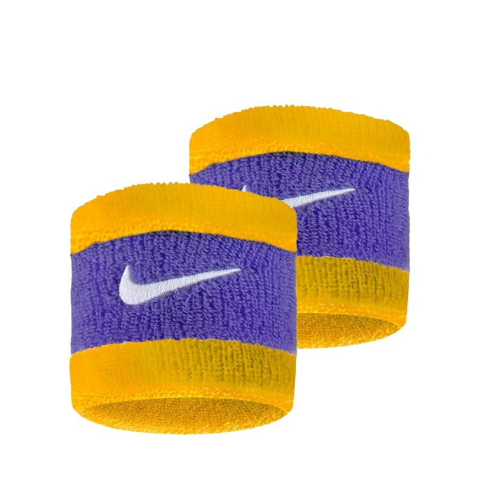 Nike Swoosh Wristbands - University Gold/Court Purple