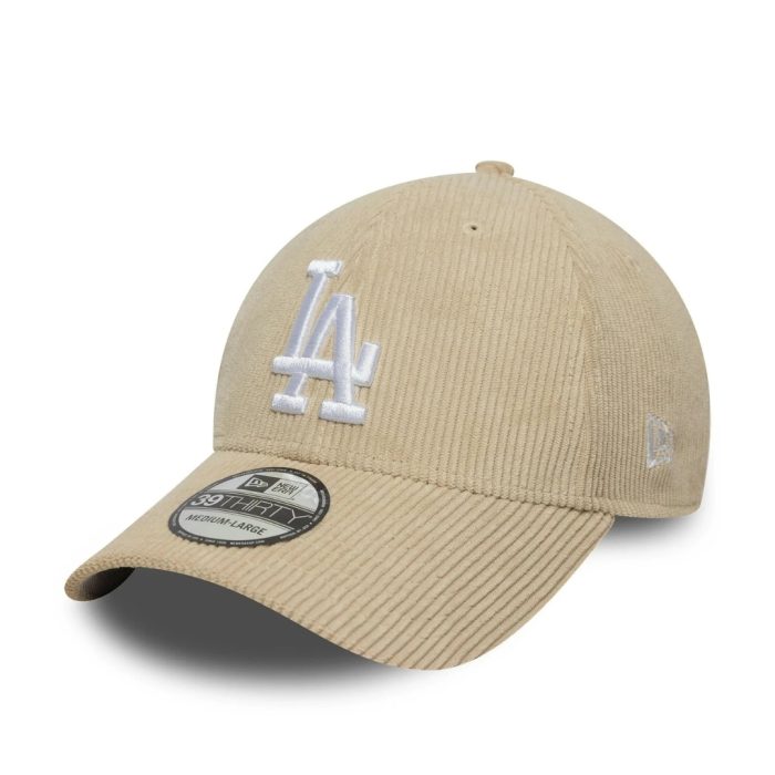 New Era Cappello LA Dodgers Cord Stretch-Fit - Light Beige