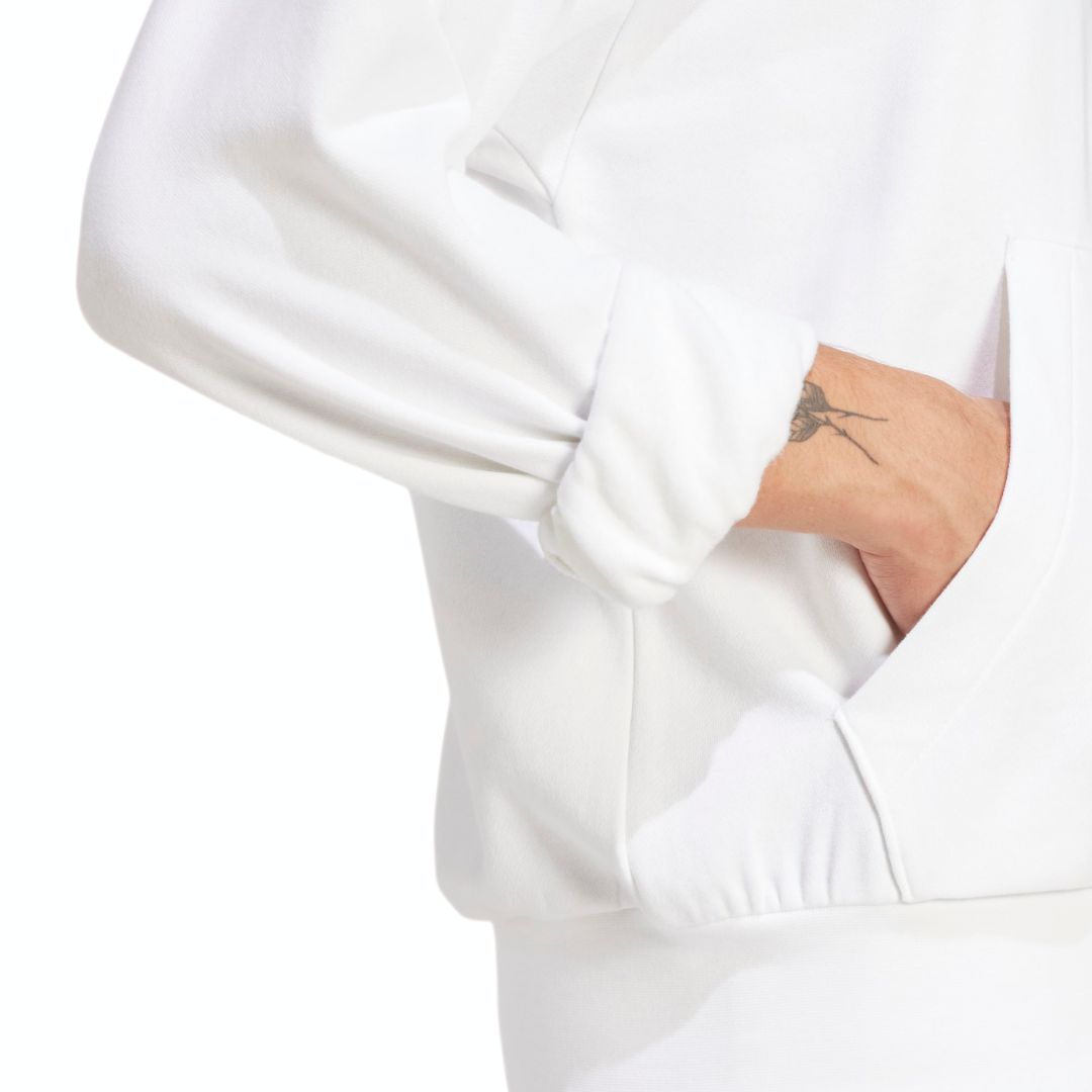 Adidas Felpa Con Cappuccio Fleece - White/Black - immagine 3