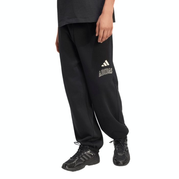 Adidas Pantalone Seasonal Essentials Collegiate Fleece - Black/White