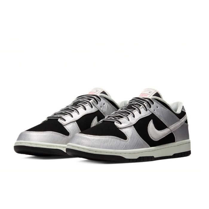 Nike Dunk Low Retro - Metallic Silver/Black/Sail
