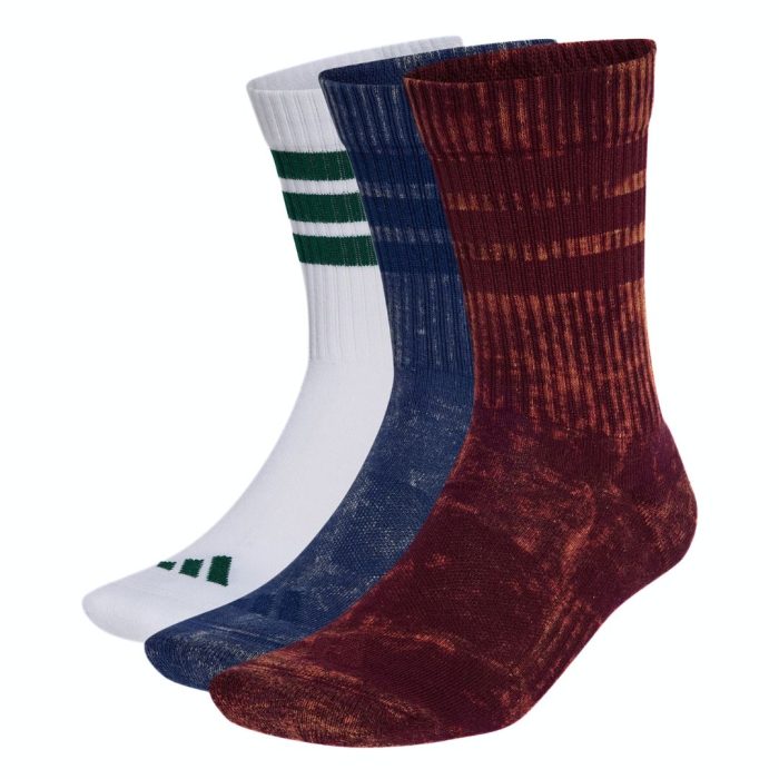 Adidas Calze Stonewash (3 paia) - Maroon/Dark Blue/White/Collegiate Green